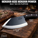 Animas Forge Dynamite Cleaver Meat Cleaver Knife Heavy Duty High Carbon Steel Butcher Knife Desert Hardwood Handle Full Tang BBQ Meat Cutting Butchering Kitchen Cooking Outdoor Camp Bone Chopping Prep