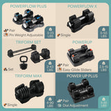 LifePro Adjustable Dumbbell Set – 5-25 lb Dumbbells Set of 2, Quick Change Rotating Hand Weights for Women//Men at Home Gym Weight System - 5-25 Pound, Ideal for Home Strength Training