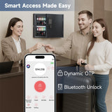 WeHere 60 Key Lock Box Wall Mount, Smart Key Cabinet with Keypad for Office