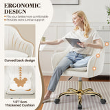 Vanity Chair with Wheels, Comfy Home Office Desk Chairs