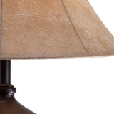 Franklin Iron Works Cardiff Traditional Table Lamp 33" Tall with Night Light Brushed Iron Cage Champagne Urn Glass Beige Bell Flared Shade for Bedroom Living Room House Bedside Nightstand Office