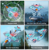 Tubokoro RC Planes with 3 Batteries for Kids Adults, Foam Remote Control Airplane Jet Helicopter Drone Toys for Kids Adults 8-12 12-16, Remote Control Plane Airplane Toys with Led Lights
