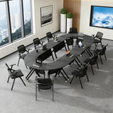 Conference Table, Round | Rectangular Training Table, Mobile Modular Meeting Room Table with Locking Wheels