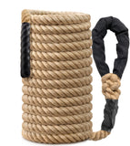 Climbing Rope Gym Workout - 40FT 1.5 Inch Heavy Duty Jute Thick Ropes for Adults Strength Training Outdoor Tree Swing Indoor Home Fitness Exercise