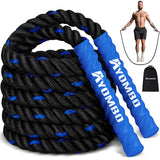 Jump Rope, Weighted Jump Rope for Fitness, 1 lb Heavy Jump Ropes for Men Women Kids, Battle Skipping Ropes for Exercise, Training Muscle Strength Speed Home Gym Workout Equipment Ayombo