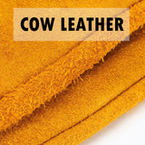 12 Pairs Leather Work Gloves Flexible Grip Gardening Construction Gloves Cowhide Thorn Proof Cut Resistant