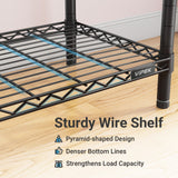 VIPEK V5 Portable Closet Wardrobe Heavy Duty Clothes Rack, Freestanding Clothing Rack with 4 Hang Rods & 8 Shelves, Adjustable Closet Racks, 68.9" L x 15.7" W x 76.4" H, Max Load 890LBS, Black