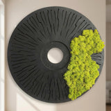 Round Moss Wall Art 33 inch Preserved Moss Decor on Solid Wood Base Natural Wooden Wall Decor for Living Room Office Home Zero Maintenance Botanical Art