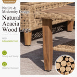 Sophia & William Wicker Patio Furniture Set, L-Shaped Outdoor Sectional