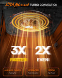 Nuwave Brio 15.5Qt Air Fryer Toaster Oven & Rotisserie Kit, 2024 New Advanced Turbo Convection Tech, 4 Rack