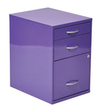 Home Furnishings HPB Heavy Duty 3-Drawer Metal File Cabinet for Standard Files and Office Supplies, Purple Finish Office Star Products