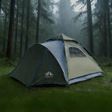 Night Cat Pop Up Tent 2-3 Persons Instant Set Up Tent with Footprint Tarp & Porch, Automatic Double Layer Waterproof Camping Tent with Rainfly Trekking Pole Not Included
