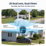 Security Cameras Wireless Outdoor, No Subscription 4-Cam System with Hub