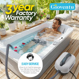 Powerful Bubble Spa Mat – Fits Most Bathtubs (Up to 101″L x 65-101″W x 33-43″H), Portable 6-Speed Bathtub Massager with Wireless Remote & Strong Suction Cups, 400W Motor, Inflatable Pillow