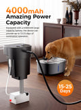 Pokpet Dog Cat Water Fountain Doggy Spout Water Bowl, Stainless Steel, Large Dog, Fresh Flow, 10L Pet Dispenser with Deeper Wider Drinking Area, LED Window, Multi-Filtration - Wireless 1Filter