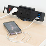 Mount-It! Desk Clamp Power Strip, 3 Outlets & 3 USB Ports