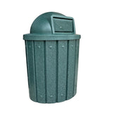 Campus Collection 42 Gallon Commercial Trash Can with Lid | Green Granite
