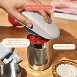 Battery Operated Electric Can Opener with Automatic Cutting for Hands Free Kitchen Use (Porcini Taupe)