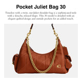 Coach Soft Quilted Leather Pocket Juliet Bag 30