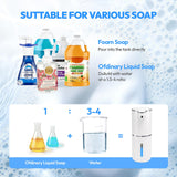 MTYGK 2 Pack Automatic Foaming Soap Dispenser,Touchless Foam Soap Dispenser,12.8oz Rechargeabled Wall Mounted Smart for Bathroom and Kitchen Dish Soap,Easy for Toddlers(White)