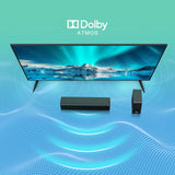 GEOYEAO Sound bar with subwoofer, 200W 2.1 ch soundbar w/Dolby Atmos Surround Sound System, 3D Bass Adjustable Home Theater Bluetooth TV Speaker for Smart TV/Projector/PC