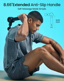 NAPRE Massage Gun with Heat and Cold,Massage Gun Deep Tissue with Extension Handle & 3 Adjustable Angles,Handheld Percussion Back Massager for Muscle/Neck/Body Pain Relief with Case,Mothers Day Gifts