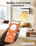 Givebest-Wall-Heater-for-Indoor-Use, 1500W Electric-Space-Heater, 120°Vertical Oscillation,Works with Alexa, Adjustable Thermostat, Remote Control, 24H Timer, Easy-mounted Heater for Indoor Use,White