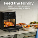 Chefman Air Fryer 6-in-1, XL 14-Quart Multifunctional Airfryer with Touchscreen Controls, Rotisserie, Food Dehydrator, Convection Oven, Bake, Broil, and Reheat Functions, Windowed Door – Black