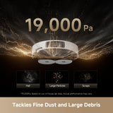 DREAME L40s Ultra Robot Vacuum and Mop, 19,000Pa Suction, Auto-Empty, Mop Self-Cleaning, 100% Detangling DuoBrush, Extending Mops and Side Brush, 1.57in Obstacle Clearing, App & Voice Control (White)