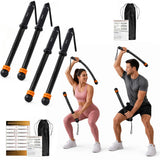 Salario Portable Cordless Battle Ropes – Home Gym Workout Equipment for Intensive Training & Core Strength, Ideal for Home, Office, Travel and Small Spaces(Black, 2-Pair Pack)