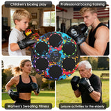 Music Boxing Machine with Boxing Gloves - Wall Mounted Punching Machine for Adults & Kids, 9-Speed Punch Game, Wall Boxing Punching Pad, Upgrade Gifts for Boys Age 6+ (Graffiti)