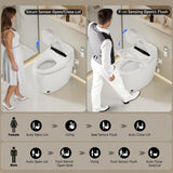 LOUPUSUO Smart Toilet with Bidet Built In with Warm Water Sprayer and Dryer