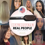 ELLA BELLA® Hair Straightening Brush • Heated Straightener Brush Comb • Straightens in 1 Pass • Ionic Technology for Healthier Hair • Suitable for All Types