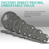 Fitvids Cast Iron 1" Standard Weight Plates Including 5FT Standard Barbell Bar & Star Locks, 95 Pounds Set
