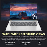 HP 17.3" HD+ Touchscreen Laptop, Intel Core Ultra 7 255U, 32GB DDR5, 2TB Storage(1TB SSD+1TB Docking Station Set), Intel Graphics, Backlit Keyboard, Num Pad, Webcam, WiFi 6, Win11 Pro, Moonlight Blue