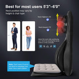 COMFIER Shiatsu Neck Back Massager with Heat,2D/3D Massage Chair Pad with App Control,Deep Tissue Kneading Massage Chair Pad with Compression,Adjustable Back Coverage,Black