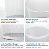 SHSYCER Office Mesh Trash Cans (10-Pack 6 Gal),Open Metal Wire Wastebaskets, Mesh Office Garbage Can, Waste Basket Trash Can for Near Desk,Recycling Garbage Container Bin for Home,School