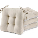 Chair Cushions for Dining Chairs Set of 4,3.5" Thick Kitchen Table Chair Pads with Ties,Non Slip Backing and Covers