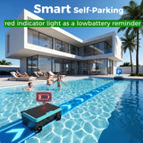 2026 Updated Over-Ground Robotic Pool Cleaner,Solar Powered Pool Vacuum,24H/7D Continuous Cleaning, 180-um, 3L Filtration Basket,APP Support, Pool Skimmer Robot (APP Support-Update)