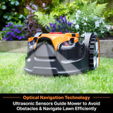 LawnMaster OcuMow™ Perimeter Wire Free Robot Lawn Mower Cuts Small Lawns 1000-2000 Square Feet with Optical Navigation
