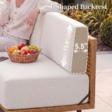 LazySunsets Patio Furniture Set with 10'' Ultra-Thick Cushions