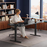 24 Inch Electric Standing Desk with Power Outlets and USB-C Port, Height Adjustable Desk