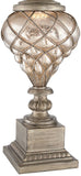 Barnes and Ivy Luke 33 3/4" Tall Large Traditional End Table Lamps Set of 2 LED Night Light Gold Silver Finish Mercury Glass Living Room Bedroom Bedside Nightstand House Office Off-White Shade