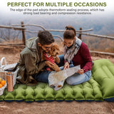 Camping Sleeping Pad, Ultralight Camping Mat with Pillow Built-in Foot Pump Inflatable Sleeping Pads Compact FUN PAC