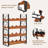 Stackable Wine Rack for 16 Bottles, 4 Tier Wine Storage Cabinet Shelf, Freestanding Wine Organizer X-cosrack