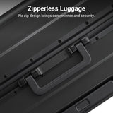 LEVEL8 Zipperless Checked Luggage Large Suitcase