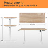 Standing Desk with Wheels, 63'' x 24'' Standing Desk Adjustable Height with Charging Station, 2 USB Ports,