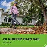 Greenworks 60V 17" Brushless (Push) Mower + 60V (610 CFM) Brushless Blower, 4.0Ah Battery and 3A Charger