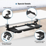 TECLUK Keyboard Tray Under Desk, 26.77" X 11.81", Black