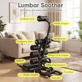 Hiborth Mini Inversion Table, Spinal Decompression Machine for Back Pain Relief, 330 lbs Weight Capacity, Foldable Back Stretcher for Home Gym, Inversion Equipment for Full Body Relaxation Black